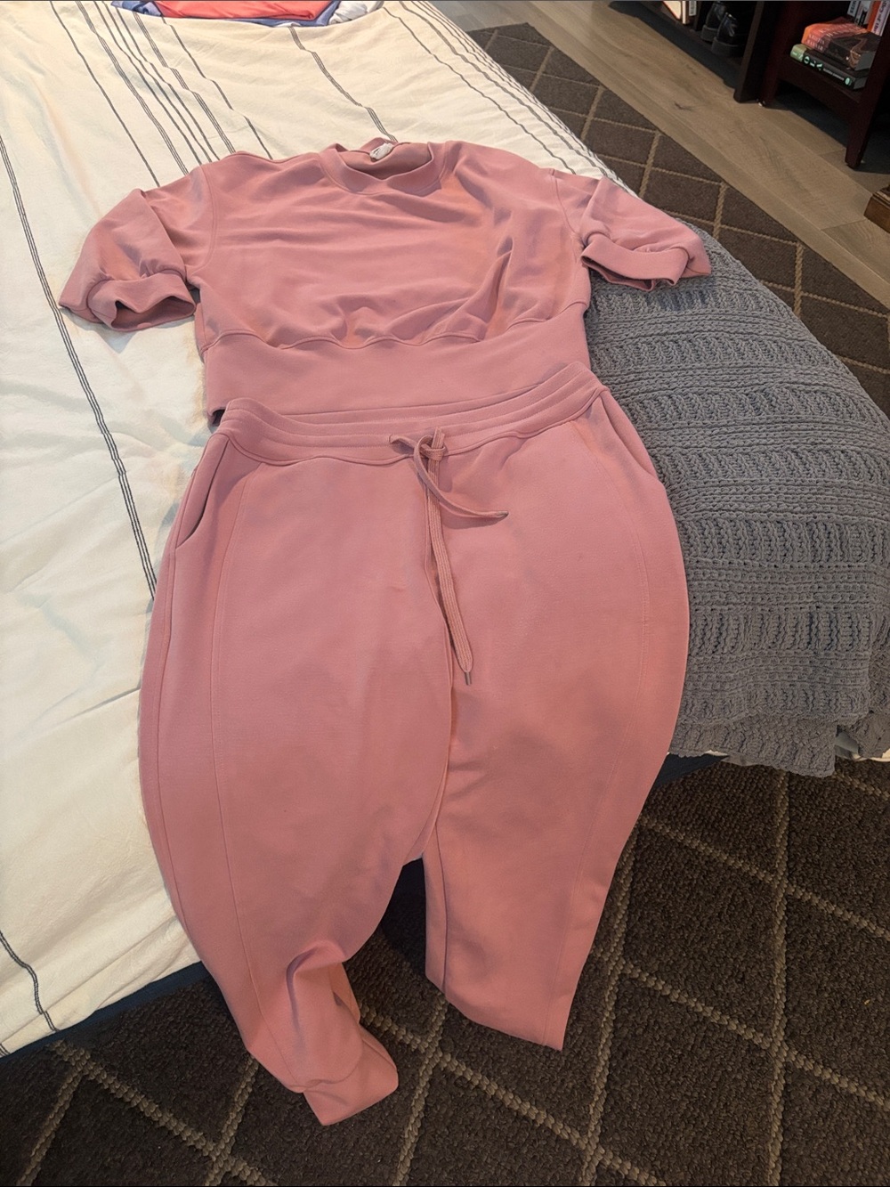 Yelete: Dusty Rose Two-Piece Lounge Set (M)